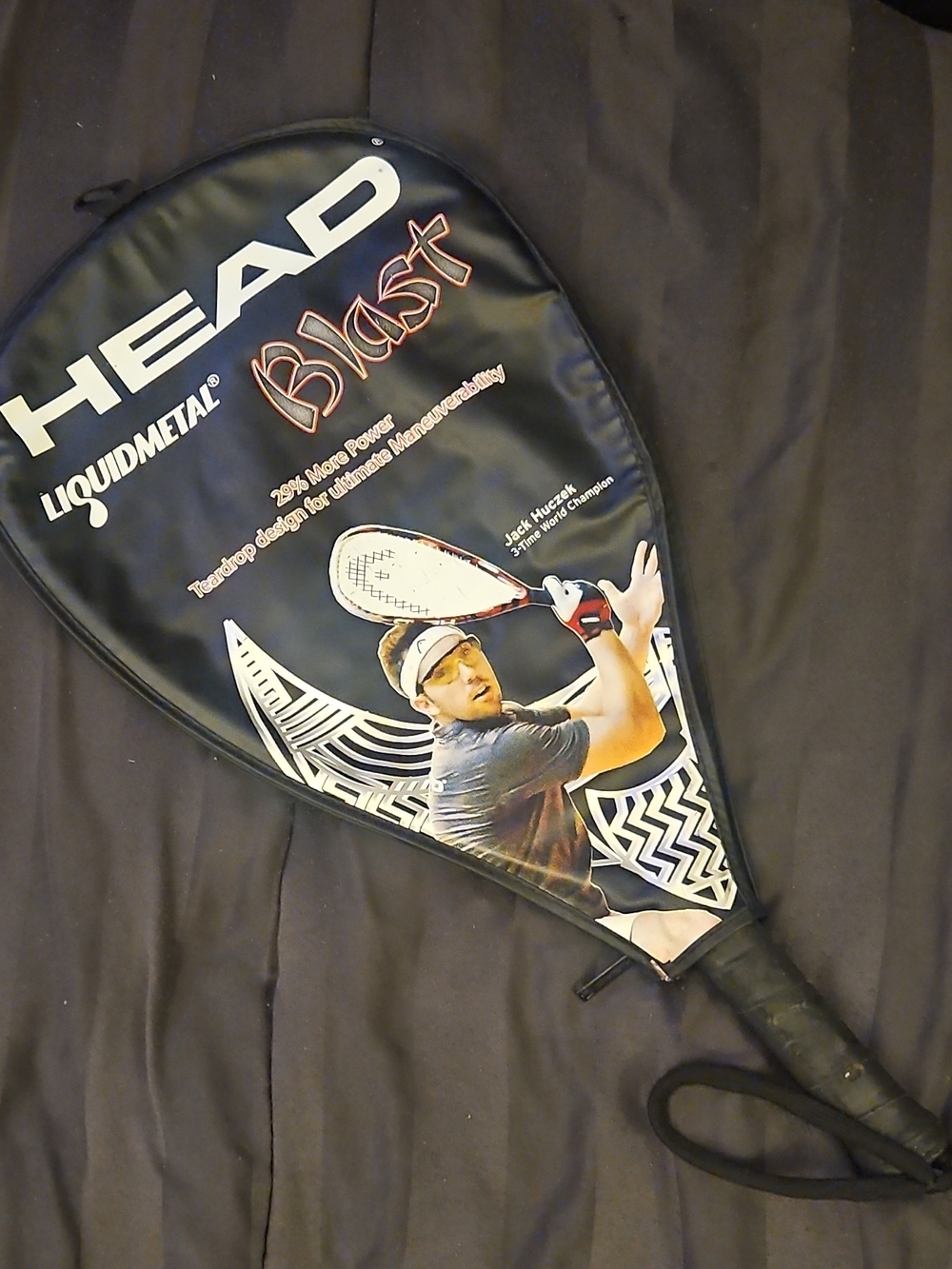 E-Force Exile Racquetball Racquet 22" Longstring Power with HEAD Blast  Cover